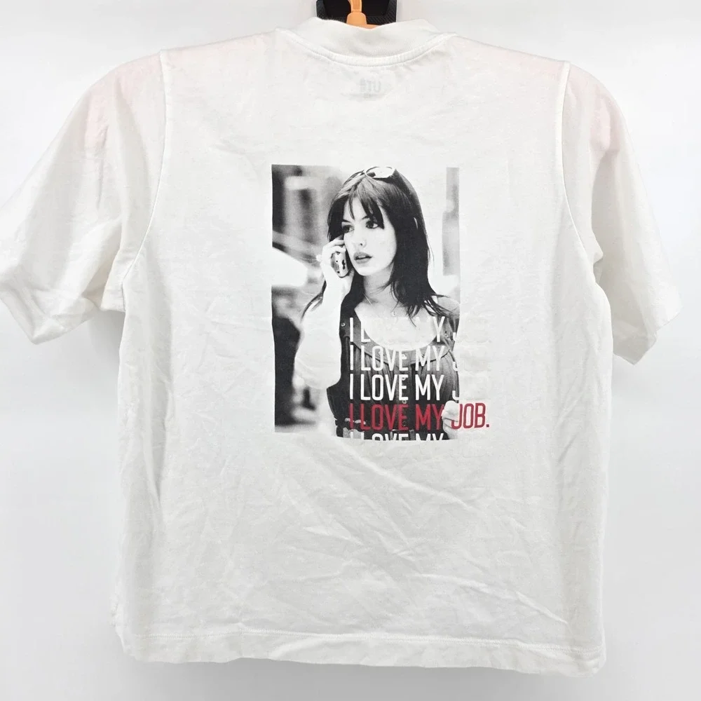 Uniqlo UT Devil Wears Prada Movie T-shirt Womans Sz Mediun White - Picture 1 of 8